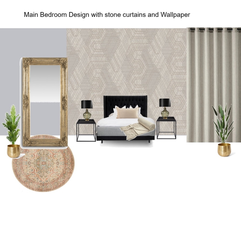 Minimalist Stone Curtains Design Color Scheme with Wallpaper: Caroline Mood Board by Asma Murekatete on Style Sourcebook