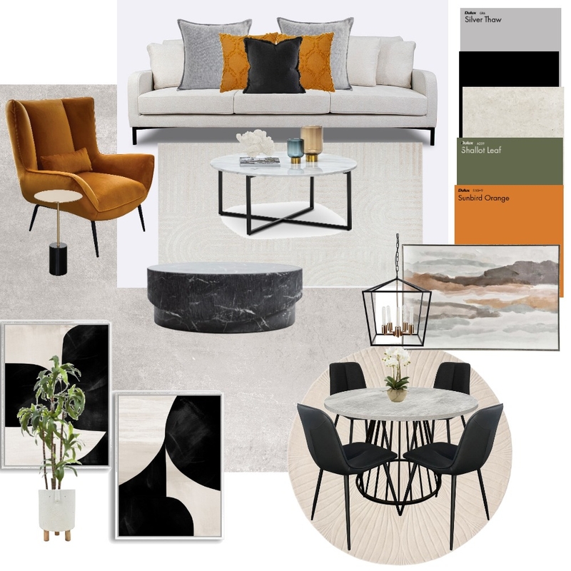 Amber and black home decor Mood Board by lmaryana on Style Sourcebook