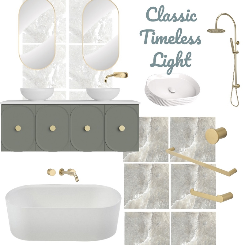 Classic Timeless Light Bathroom Mood Board by Di Taylor Interiors on Style Sourcebook