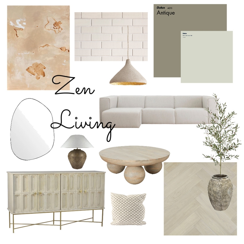 Zen Living Mood Board by RhiannonT on Style Sourcebook