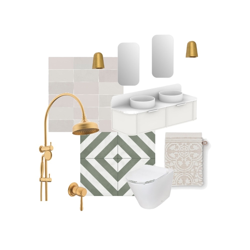 Minimal Bathroom with a pop of pattern Mood Board by S.designs on Style Sourcebook