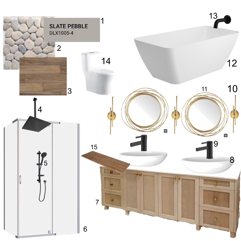 DIDS107 master bath Mood Board by laila elamir on Style Sourcebook