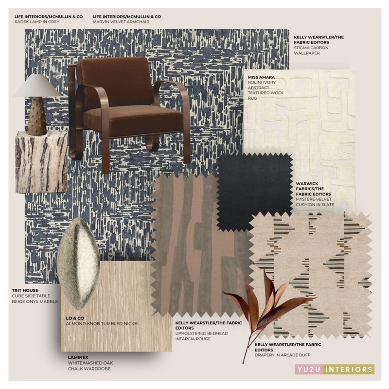 Textured Earthy Bedroom Mood Board by Yuzu Interiors on Style Sourcebook