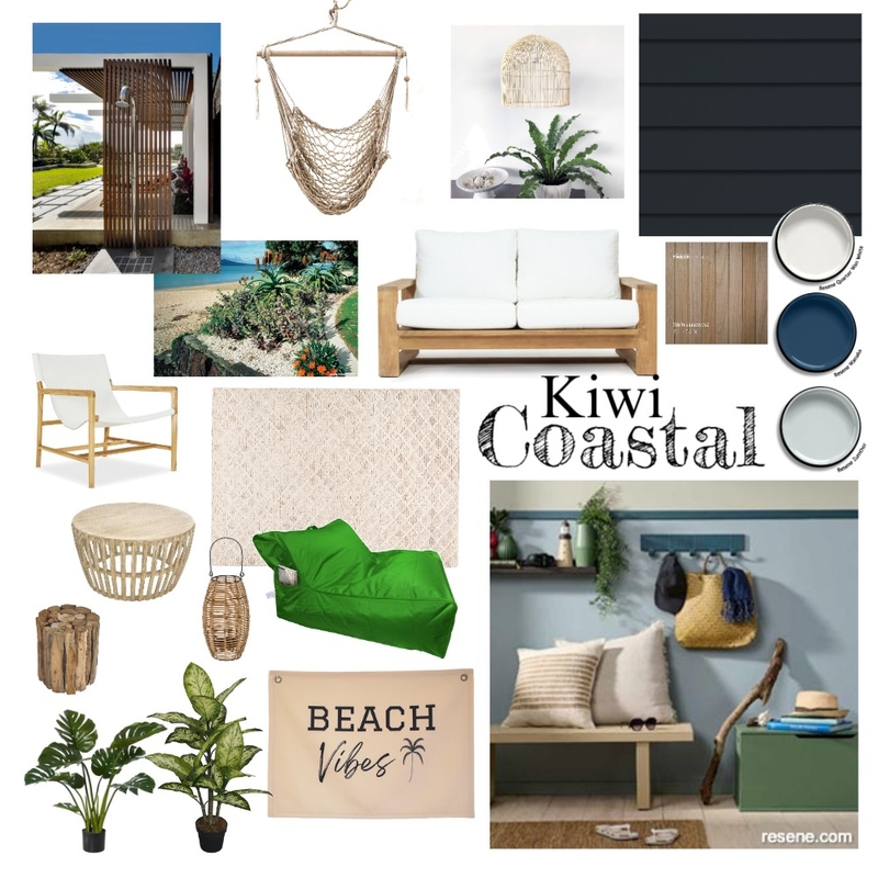 Kiwi Coastal Mood Board by Hoahoa Design on Style Sourcebook