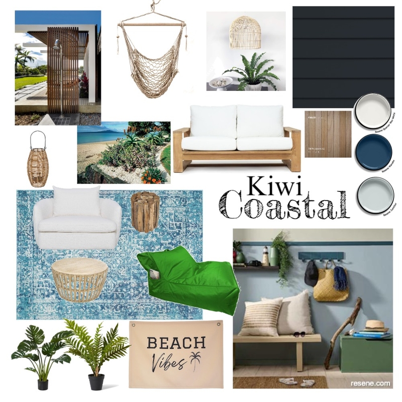Kiwi Coastal Mood Board by Hoahoa Design on Style Sourcebook