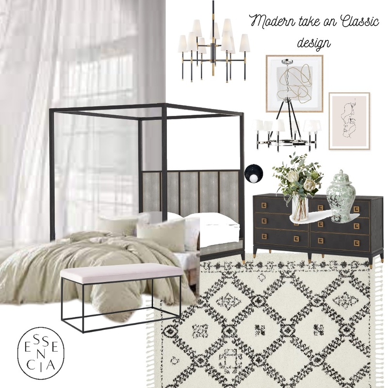 Modern take on Classic design Bedroom Mood Board by Essencia Interiors on Style Sourcebook