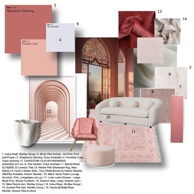 moroccan int living Mood Board by studiodee on Style Sourcebook