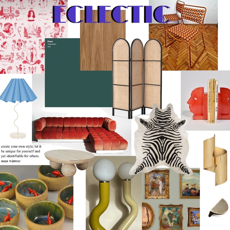 eclectic mood board Mood Board by metearose on Style Sourcebook