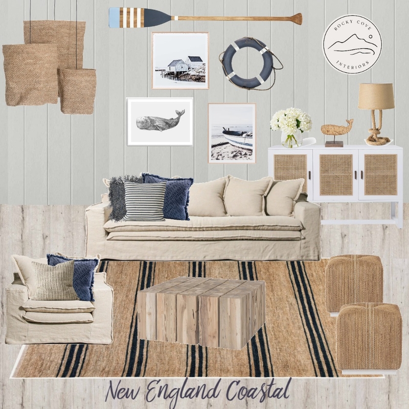 New England Coastal Mood Board by Rockycove Interiors on Style Sourcebook