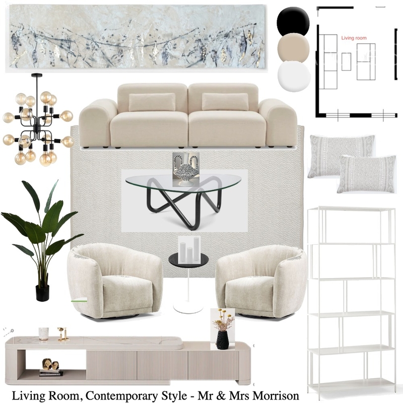Mr & Mrs Morrison Living Room Mood Board by LM on Style Sourcebook