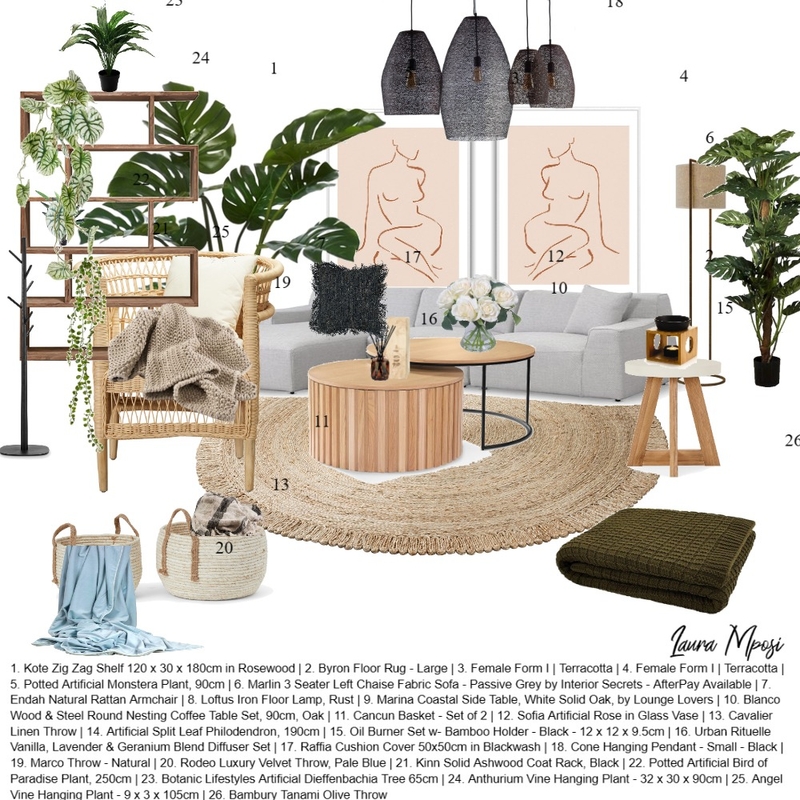 Proposed living room design Mood Board by Lauralisa on Style Sourcebook