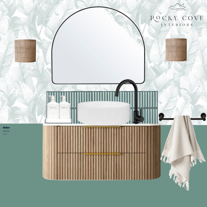 Tropical Coastal Powder room Mood Board by Rockycove Interiors on Style Sourcebook