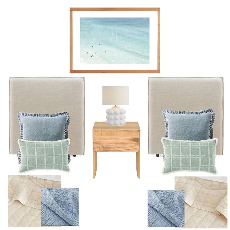 Second Bedroom - Blues and Greens Mood Board by LaraMcc on Style Sourcebook