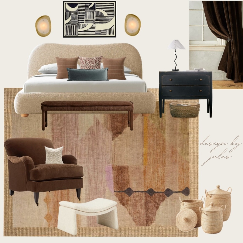 chocolate dream bedroom Mood Board by design by jules on Style Sourcebook