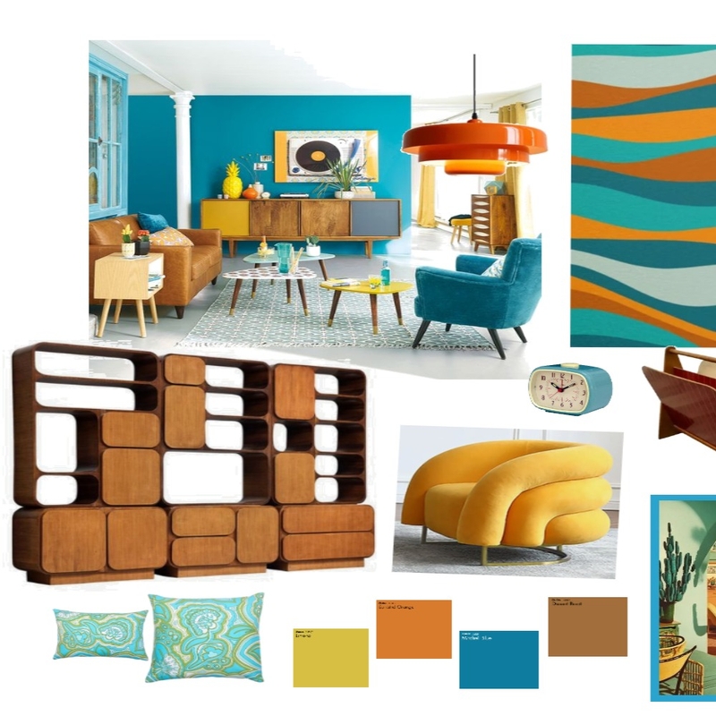 Retro Mood Board by undefined on Style Sourcebook