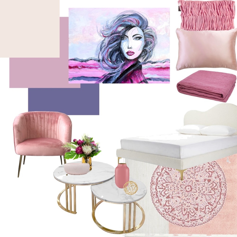 Elegant bedroom in Pink Mood Board by andrea.moser@bigpond.com on Style Sourcebook