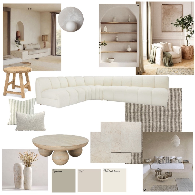 Mediterranean living Mood Board by Courtney Hazbic Interiors on Style Sourcebook