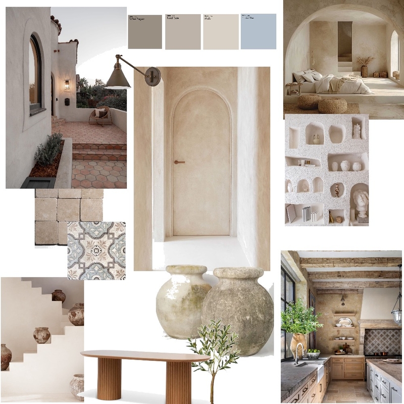 Beige Mediterranean Mood Board by Courtney Hazbic Interiors on Style Sourcebook