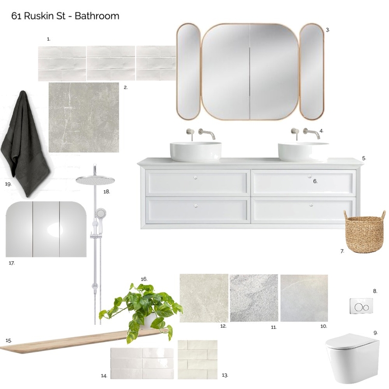 61 Ruskin Bathroom moodboard Mood Board by Susan Conterno on Style Sourcebook
