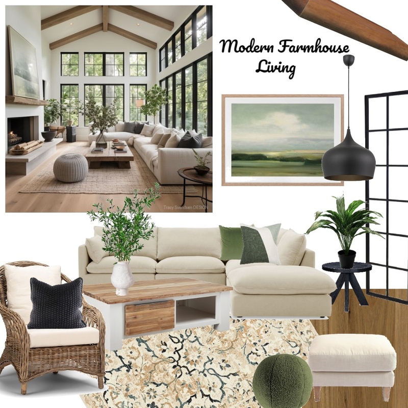 Modern Farmhouse Living Mood Board by Lucey Lane Interiors on Style Sourcebook