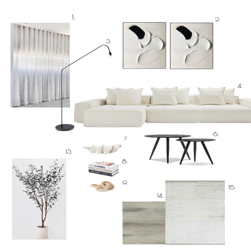 Sample Board Assignment 10-Living Room Mood Board by Shanina94 on Style Sourcebook