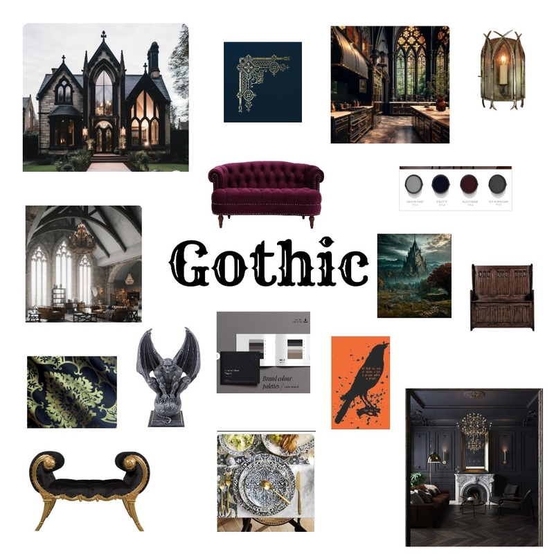 Gothic mood board Mood Board by JA INTERIORS-DESIGN on Style Sourcebook