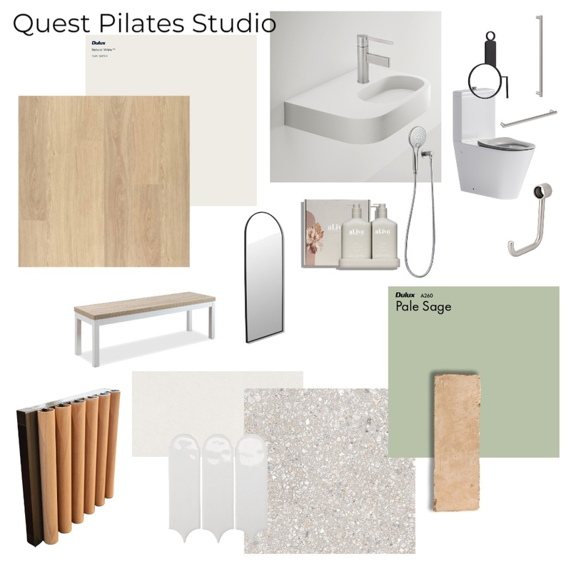 Quest Pilates Studio Mood Board by felt + stone Design on Style Sourcebook