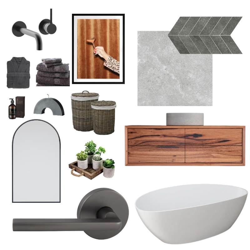 Bold Bathroom - Satin Graphite Mood Board by Gainsborough Hardware on Style Sourcebook