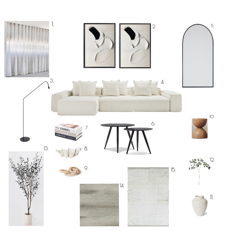 Sample Board Assignment 10-Living Room Mood Board by Shanina94 on Style Sourcebook