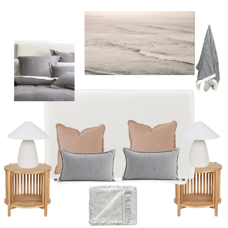 Master bedroom Greenmount pinks greys and blues Mood Board by LaraMcc on Style Sourcebook