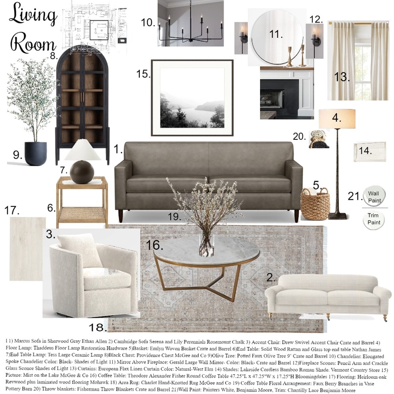 Living Room Sample Board Mood Board by allisonkayesdesign on Style Sourcebook