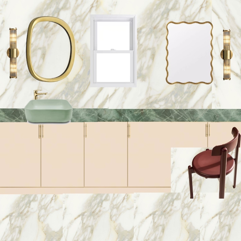 Ensuite - Green, Blush & Marble Mood Board by dl2407 on Style Sourcebook