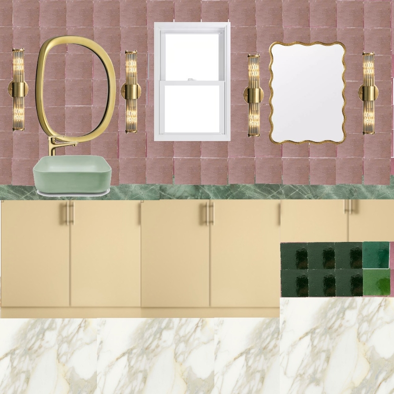 Ensuite - Blush, Green & Honey1 Mood Board by dl2407 on Style Sourcebook