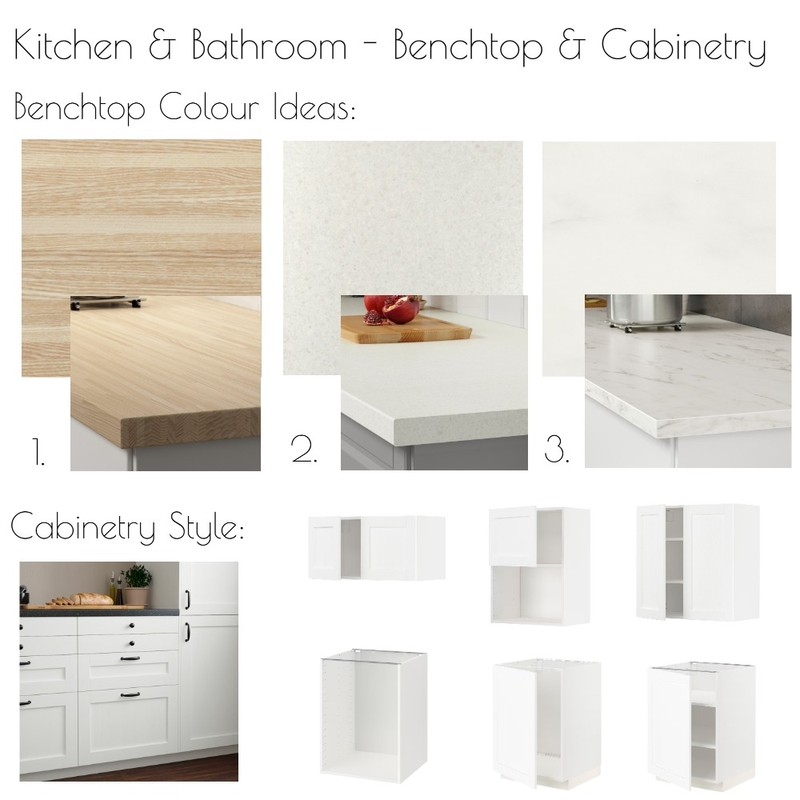 Kitchen & Bathroom - Benchtop & Cabinetry Mood Board by Libby Malecki Designs on Style Sourcebook