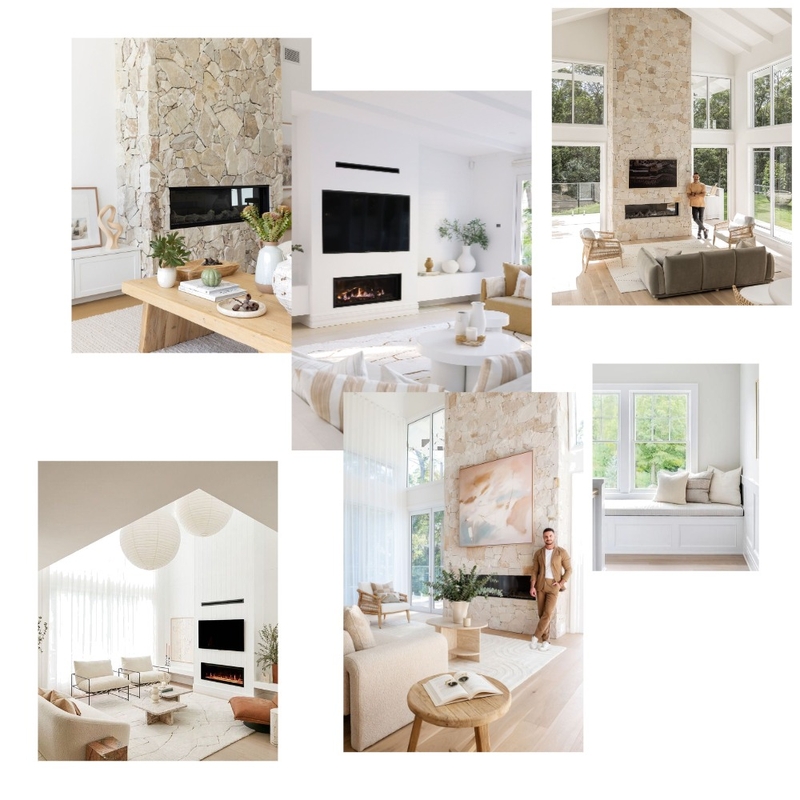 White and stone fireplace Mood Board by katieelisehayes@gmail.com on Style Sourcebook