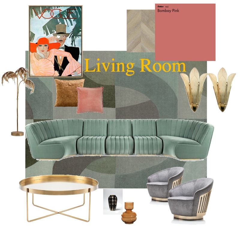 Art Deco Living Room Mood Board by kyliemichellebarker on Style Sourcebook