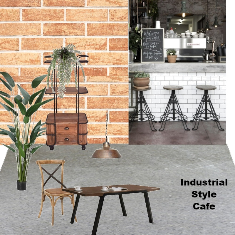 Industrial Style Cafe Mood Board by CarCallaghan on Style Sourcebook