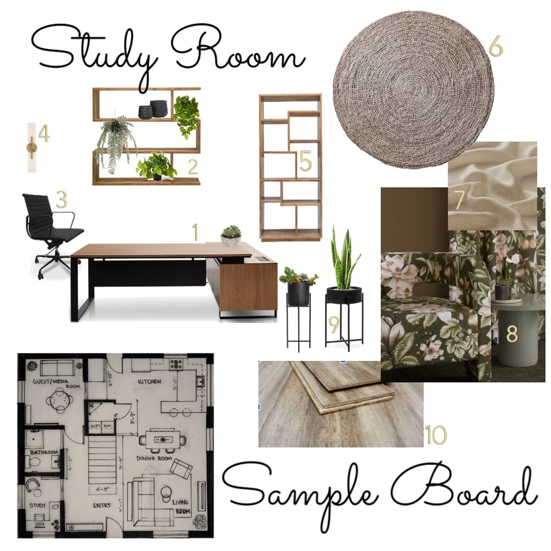 study room sample board Mood Board by myabwittenborn@gmail.com on Style Sourcebook