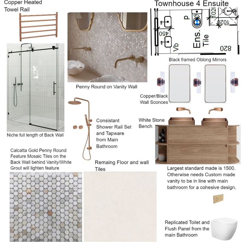 Cheryl Townhouse 4 Ensuite Mood Board by staged design on Style Sourcebook