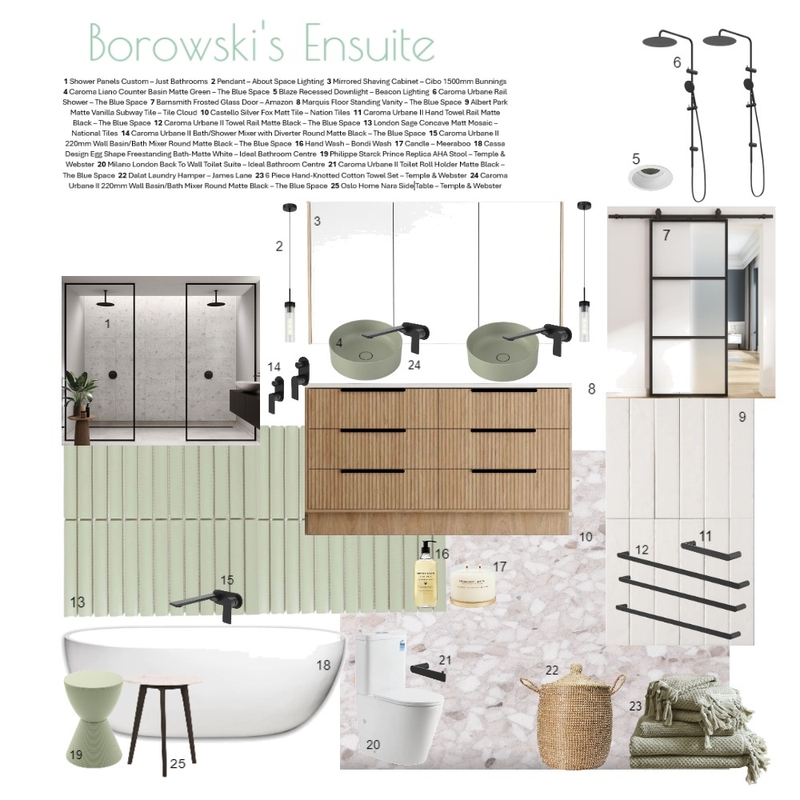 Borowski's Ensuite Mood Board by Rachel Brine on Style Sourcebook