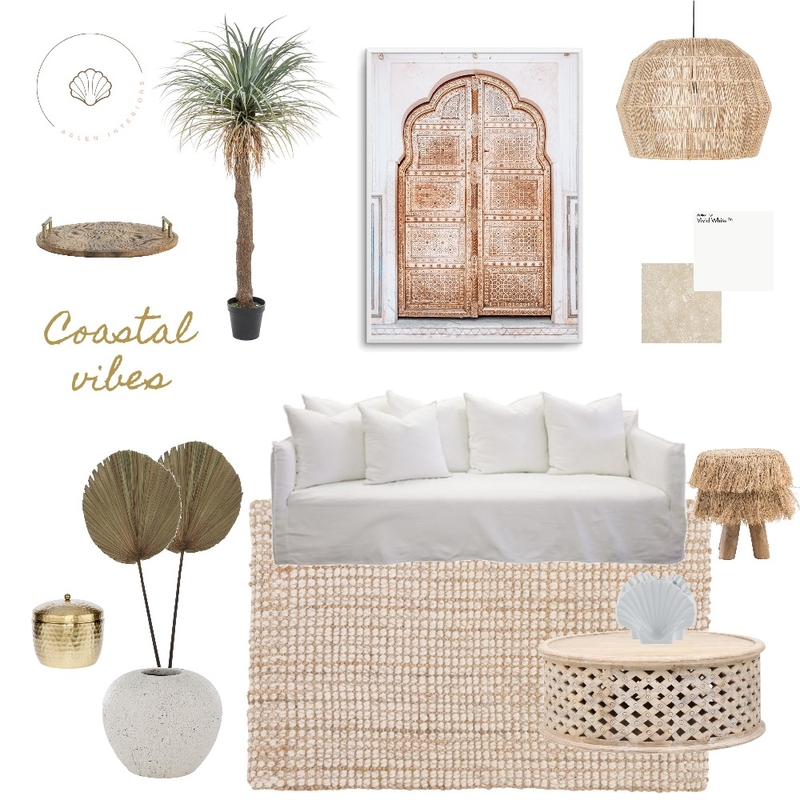 Coastal boho living room Mood Board by Arlen Interiors on Style Sourcebook