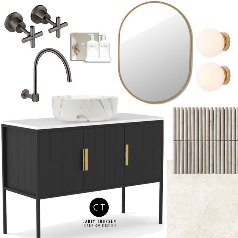 Luxe bathroom Mood Board by Carly Thorsen Interior Design on Style Sourcebook
