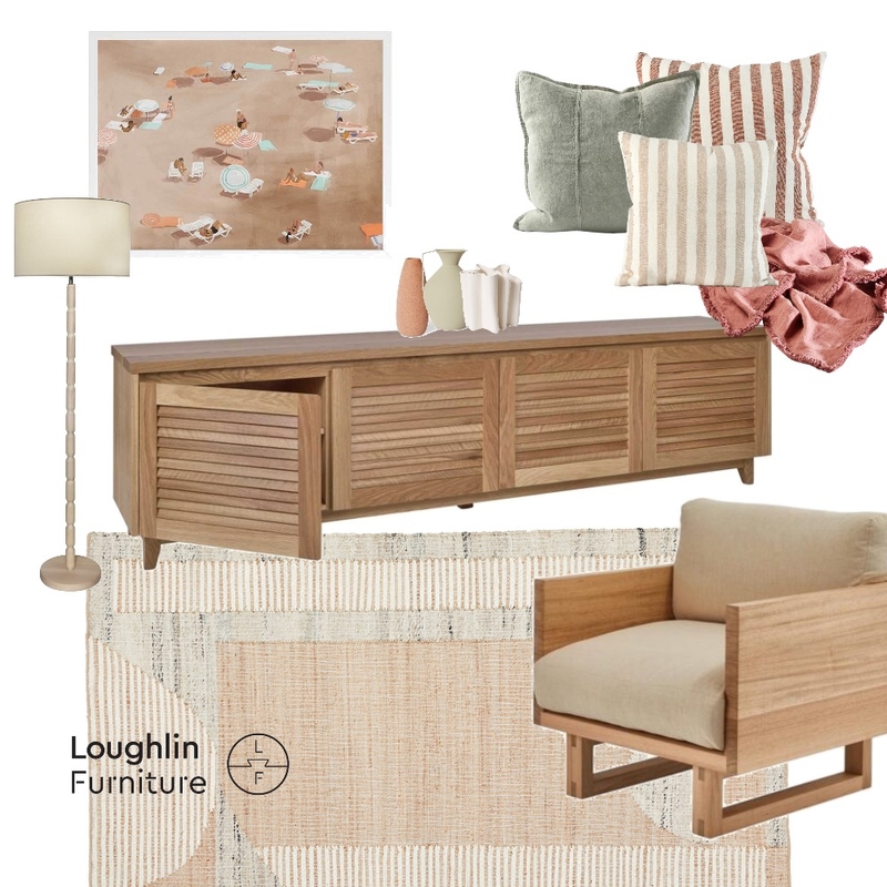 Keys Living Room feat Keys Buffet & Harrington Arm Chair Mood Board by Loughlin Furniture on Style Sourcebook