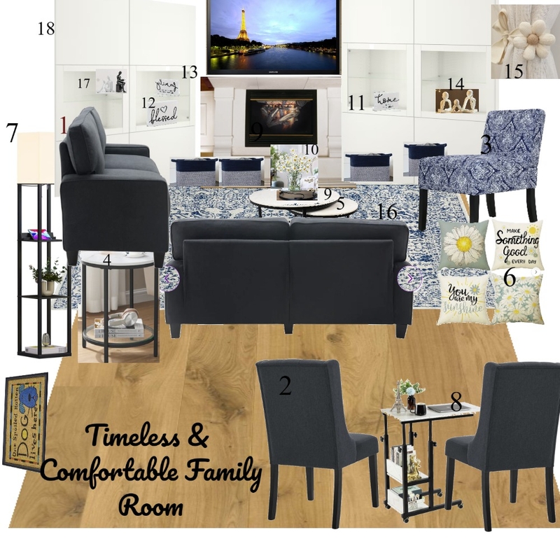 Timeless & Comfortable Family Room Mood Board by Jaqui on Style Sourcebook