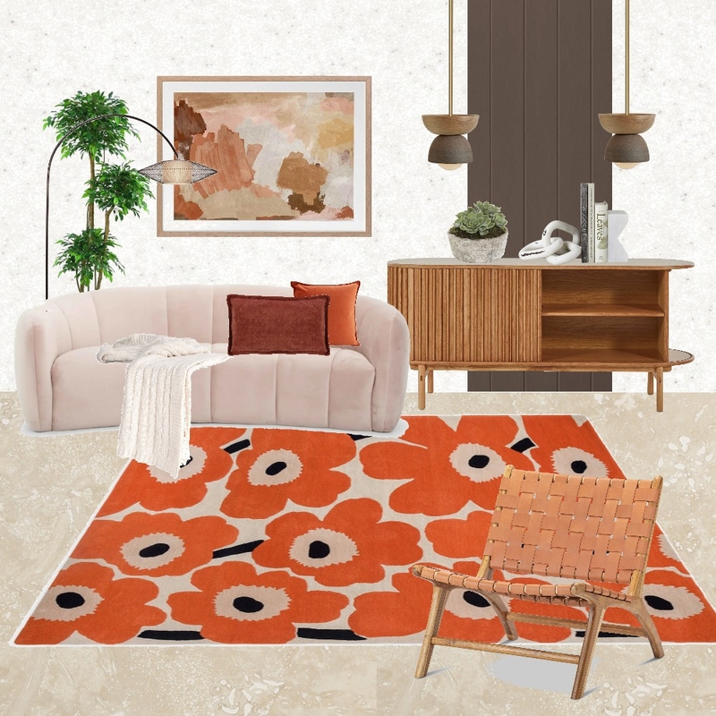 Marimekko Unikko Orange Red 132403 Mood Board by Unitex Rugs on Style Sourcebook