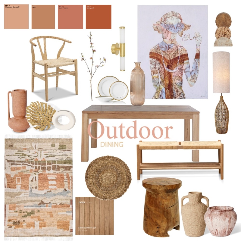 Outdoor Dining Sample Board Mood Board by Adaiah Molina on Style Sourcebook