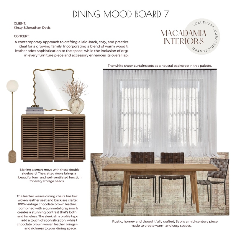 Casa Davis Dining Concept 7 Mood Board by Casa Macadamia on Style Sourcebook