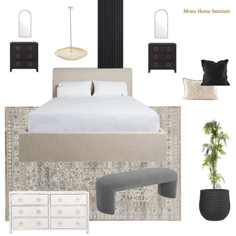 mono main bedroom Mood Board by Alinane1 on Style Sourcebook