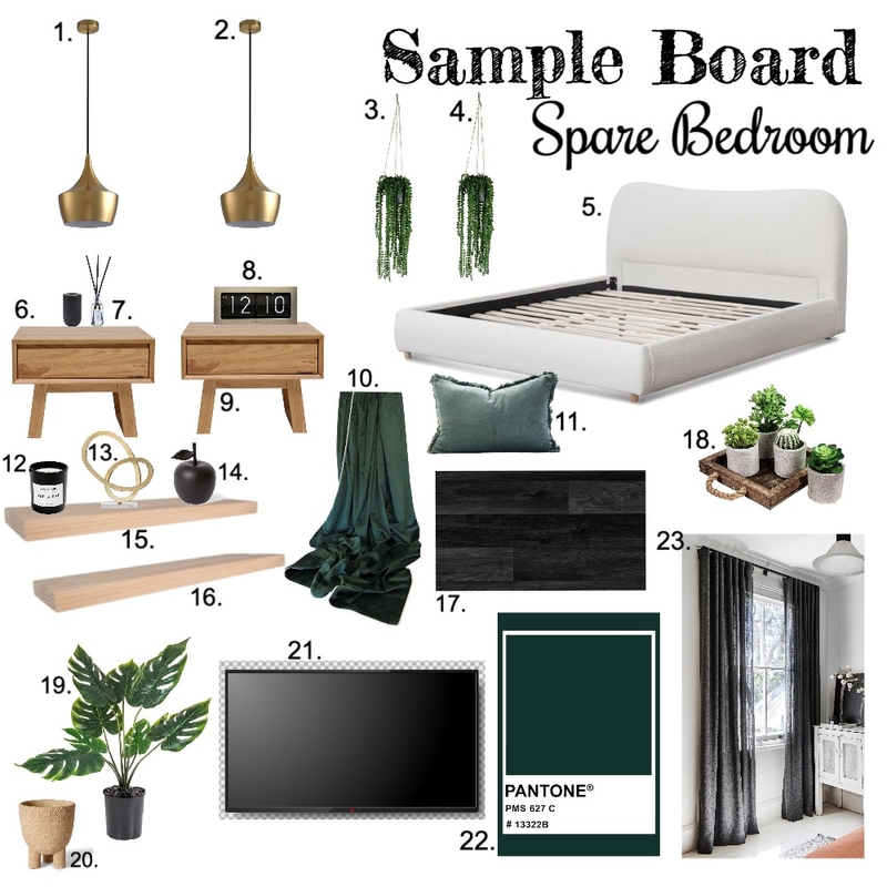 Spare Bedroom Sample Board Mood Board by skylerjade on Style Sourcebook