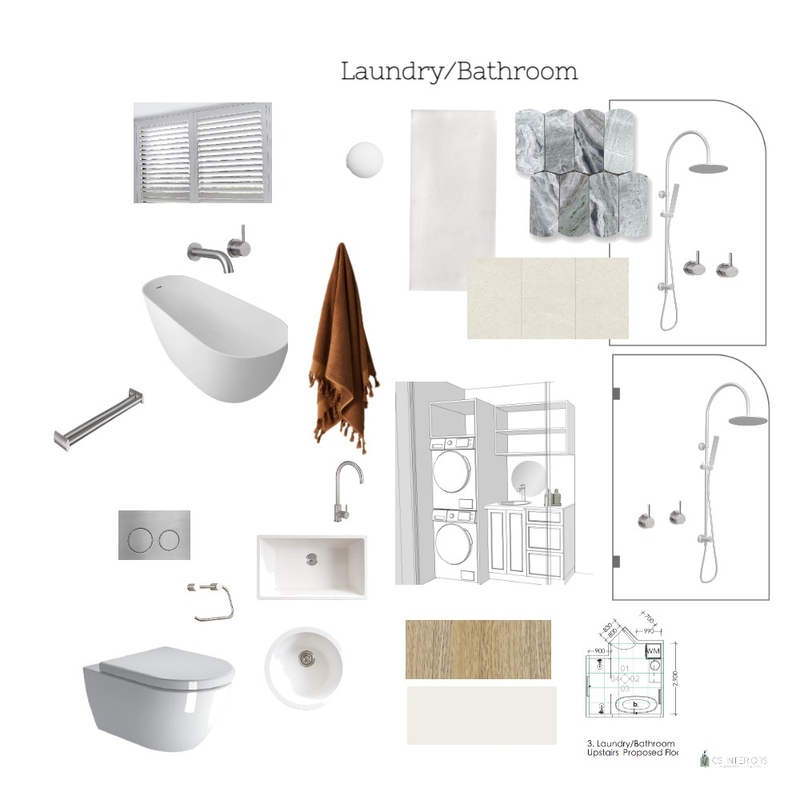 Ellen Laundry Bathroom Mood Board by CSInteriors on Style Sourcebook